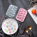 Miniatyrbillede 3 af 5: x Silikonforme til Påskechokolade - 16 Hulrum - Påskeæg, Kanin, Kurv - Non-Stick Bageform - Voks Smelteforme til Børn, Påskefest, DIY Chokolade Halloween A