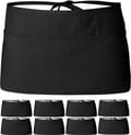 12-pack - Svarta serveringsförkläden, servitrisförkläde