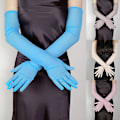 Miniatyrbillede 3 af 5: Dame Sheer Handsker Mode Lange Albue Handsker Kvinder Mesh Bryllupshandsker 21,6 Red