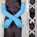 Miniatyrbillede 3 af 5: Dame Sheer Handsker Mode Lange Albue Handsker Kvinder Mesh Bryllupshandsker 21,6 Sapphire
