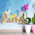 Miniatyrbilde 3 av 5: Påske-Egg Kanin DIY Diamantmaleri Hengepynt Hjemmedekorasjon B