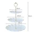 Miniatyrbilde 5 av 5: 3-etasjes Cupcake Stativ, Dessert Display Stativ, BPA-fri, Stor Kapasitet, Enkel Montering, Kake Stativ (LGL) White
