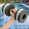 Miniatyrbild 4 av 4: Simningsflottar för Vuxna 1 Par Aqua Fitness Hantlar Skum Dumbbells Handstänger Pool Motståndsträning Gray