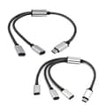 Miniatyrbilde 5 av 5: USB C Splitter Type C til Dobbel USB C Hannadapter 480Mbps Type C til Dobbel USB C Dobbel Adapter USB Splitter Kabelkonverter