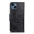 Miniatyrbillede 4 af 5: Til iPhone 15 Mirren Crazy Horse Texture Vandret Flip Læder Telefon Case (sort) Blue For iPhone 15