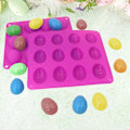 Miniatyrbillede 4 af 5: x Silikonforme til Påskechokolade - 16 Hulrum - Påskeæg, Kanin, Kurv - Non-Stick Bageform - Voks Smelteforme til Børn, Påskefest, DIY Chokolade Easter E