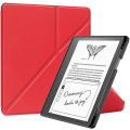 Miniatyrbild 1 av 5: Fodral i läder med multi-vikbart stativ för Kindle Scribe 10,2 tum (2022) Red