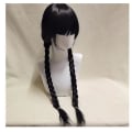 Pikkukuva 5 / 5: Wednesday Addams Cosplay -asusetti Halloween-karnevaalijuhlapuku aikuisille ja lapsille With wig 150