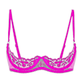 Miniatyrbillede 1 af 5: Dame 1/2 Kop Push Up Underwire Lace BH Lingeri Åben Brystkop BH Toppe Justerbar Rem Svampepolstret BH Undertøj Rose B 3XL