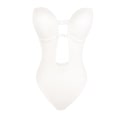 Miniatyrbild 2 av 5: Kvinnlig Kroppsshaper Slips Rygglös BH T-string Midjetränare U-ringad Underklänning Shapewear White S