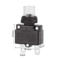 Miniatyrbild 2 av 5: Kuoyuh 88-serie 5a 10a 15a 20a 25a 30a Automatisk Återställande Termisk Överbelastningsskyddsbrytare Kretsbrytare för Luftkompressor Waterproof Cap