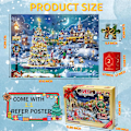 Miniatyrbilde 4 av 5: Adventskalender Puslespill 2024 Jul Puslespill 1008 Brikker, Jul Snø Natt 24 Dager Jul Nedtelling Kalender Puslespill for Voksne