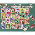 Miniatyrbillede 3 af 5: Puslespil Julekalender 2023, 1008 Brikker Julehunde Puslespil, 24 Dages Jule Nedtælling Julekalendere, Julegave