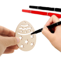 Miniatyrbilde 4 av 5: 10 stk/sett Trepynt Eggformet Påskedekorasjon Tre Egg Hengepynt for Påskefest F