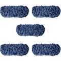 Miniatyrbild 5 av 5: Stickgarn av chenillegarn för virkning och stickning, 5 x 95 g, garn för virkningsprojekt blue gray