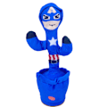 Miniatyrbild 1 av 4: Dansande, pratande och sjungande kaktusleksak Captain America