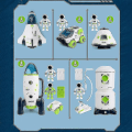 Miniatyrbilde 4 av 5: Romrakett Leke Astronaut Romskip Leke Barn Tidlig Utdanning Leke Bursdagsgave For Gutter Jenter B
