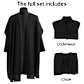 Pikkukuva 4 / 5: Professor Severus Snape -cosplayasu Halloweeniin ja jouluun Musta M L