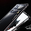 Miniatyrbilde 4 av 4: Metallrammeveske for ZTE Nubia Red Magic 9 Pro/9 Pro+ Black Silver