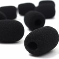Miniatyrbillede 2 af 5: 100 stk. Mikrofon Headset Grill Vindskærm Svampe Skum Sort Mic Dæksel 30mmx8mm