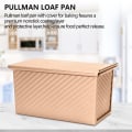 Miniatyrbilde 5 av 5: Bakeform for Pullman-brød med lokk, brødform med lokk, rektangulær for ovn, deigrom