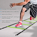 Miniatyrbillede 5 af 5: Ultimate Combo Agility Ladder Træningssæt - Hurtighed Agility Ladder med 12 Justerbare Trin, 12 Agility Kegler & 4 Stålpløkke - Inkluderet Bærepose Combo Lime