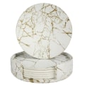 Miniatyrbillede 1 af 5: Læder Underkopper Spildbeskyttelse Til Bord Skrivebord Holdbar Og Skridsikker Læder Underkop Passer Almindeligt Platinum Marble
