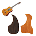 Miniatyrbild 5 av 5: Farfi Gitarr Pickguard Självhäftande Repskydd Ersättning Valnöt Träkorn Vattenformad Folk Gitarr Skydd Repskydd För Gitarrist A