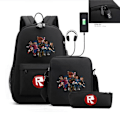 Miniatyrbild 5 av 5: Roblox USB-lås mot stöld, ryggsäck för studenter, ungdomsryggsäck, casual ryggsäck, reseväska (styck/set) style 1