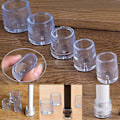 Miniatyrbilde 5 av 5: Beskytt gulvet ditt med transparente silikonstolbeinsbeskyttere - Sett {DB} 19 mm 19mm 16pcs