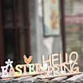Pikkukuva 5 / 5: Hello Spring Easter -kirjainpuinen riippuva koriste kotiin, juhliin ja festivaaleille Easter,Ornament