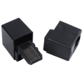 Pikkukuva 4 / 5: 5 kpl Mustaa 8p8c RJ45 RJ45 Naaras/naaras Ethernet Inline-liitinsovitin