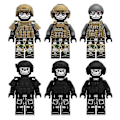 Miniatyrbillede 2 af 3: Kvalitets Høj Militær Våben Camouflage Ghost Specia Force Soldat Swat Taktisk Vest Tilbehør Minifigurer Dele Byggeklodser Legetøj