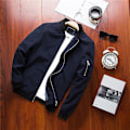 Miniatyrbillede 4 af 5: Mænd Slim Fit Softshell Lynlås Baseball Flight Bomber Jakke Til Forår 2XL