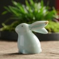 Miniatyrbilde 2 av 5: Påskeborddekorasjoner - Vakker glassvare bordpynt - Påskekanin dekorasjoner NUO0323 B