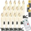 40x LED Christmas Lights, Wireless Warm White Christmas Tree Lights [BT]