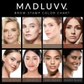 Miniatyrbillede 3 af 5: Madluvv Øjenbrynsskabelon Kit - Nem at bruge, Naturligt look, 6 Populære former, Brugt af professionelle - Inkluderer Stempel, Skabeloner, Spoolie og Rejsetaske ( Nearly Black