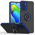 Pikkukuva 1 / 4: Zte Blade A72 4g / V40 Vita -puhelimen kotelo, rengaspidike ja teline, iskunkestävä PC + TPU -hybridikuori Sapphire Sky Blue