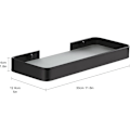 Miniatyrbillede 3 af 5: Brusehylde Væghylde Badeværelsesopbevaring Med Organizer Rustfri Ingen Skader Hærdet Glas Aluminium Plads til Køkkentilbehør 30
