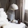 Miniatyrbillede 2 af 5: Nordisk Genopladelig Blomster Bordlampe Natlampe Svampe Soveværelse Borddekoration Nat Pink
