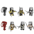 Miniatyrbillede 1 af 5: 8-pak Predator Series Alien Minifigurer Samlet Byggeklodser Legetøj Dukke Byggeklodser Legetøj