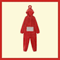 Pikkukuva 2 / 5: Unisex Teletubbies -asu Disi Onesies Lala Cosplay -pyjamat Aikuisten Pyjamat Eläin Uniasu Haalarit Red XL