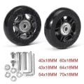 Miniatyrbillede 2 af 4: Stille Trolley Case Kuffert Universal Hjul Gummi Løb Kuffert Leje Reparationssæt -45mm*18mm-bebetter 84mm*24mm