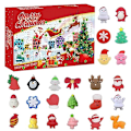 Miniatyrbillede 1 af 5: Kalender 2023 Jule-nedtællingskalender Legetøj 24 stk. Assorterede Søde Mochi Dyr Squishy Holdbar Høj Kvalitet 1