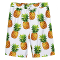 Miniatyrbilde 4 av 4: Allthemen Herre 2-delt sommer ananas trykt strandskjorte og shorts XL
