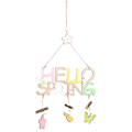 Pikkukuva 1 / 5: Sijial Hello Spring Easter Kirjain Puinen Ripustuskoriste Kotijuhlat Festivaali Koristelu Hello Spring Ornament