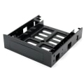 Miniatyrbilde 5 av 5: 5,25 tommers CD-ROM-plass til 3,5 tommers 2,5 tommers SATA HDD mobil stativbrakett kabinett svart for PC