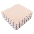Miniatyrbilde 1 av 5: 10 stk. Plussj Skumgulvmatte Myk Tykk Split Joint Interlocking Plussj Skum Teppe For Romgulv Light Tan