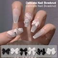 Miniatyrbilde 3 av 4: 50 stk/sett Neglepynt Gravert 3D-effekt Mini Sløyfe Neglekunst Dekorasjon Fingernegl Tilbehør For Kvinner E
