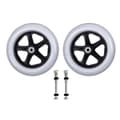 Rullstols framhjul 6/7/8 tum solida universella hjulbytespar grey 8